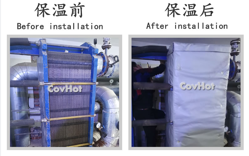 板式<a href=http://m.njmbwj.cn/e/tags/?tagname=%E6%8D%A2%E7%83%AD%E5%99%A8%E4%BF%9D%E6%B8%A9 target=_blank class=infotextkey>換熱器保溫</a>套,板換保溫罩